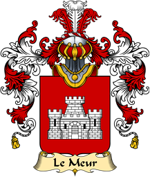 French Family Coat of Arms (v.25) Le Meur (or Meur)