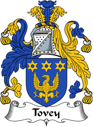 English Coat of Arms for the family Tovey