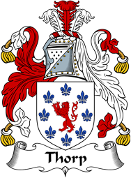 English Coat of Arms for the family Thorp