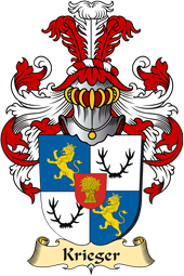 v.23 Coat of Family Arms from Germany for Krieger