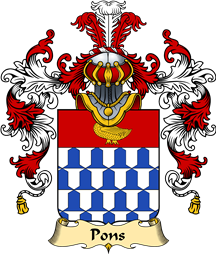 French Family Coat of Arms (v.25) Pons