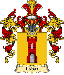 French Family Coat of Arms (v.25) Labat (t)