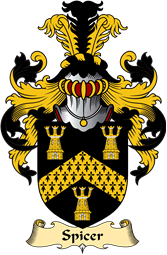 English Coat of Arms (v.23) for the family Spicer or Spycer