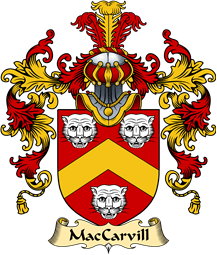 Irish Family Coat of Arms (v.25a) MacCarvill or MacCarrol