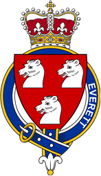 Families of Britain Coat of Arms Badge for: Everett (England)