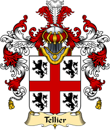 French Family Coat of Arms (v.25) Tellier