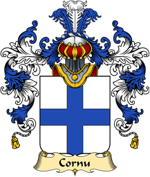 French Family Coat of Arms (v.25) Cornu
