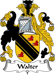 English Coat of Arms for the family Walter