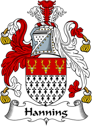 English Coat of Arms for the family Hanning