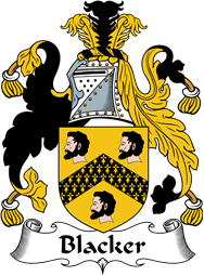 English Coat of Arms for the family Blacker