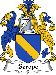 English Coat of Arms for the family Scroope or Scrope