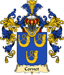 French Family Coat of Arms (v.25) Cornet