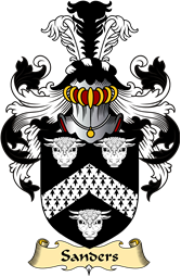 English Coat of Arms (v.23) for the family Sanders or Saunders