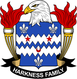 Coat of arms used by the Harkness family in the United States of America