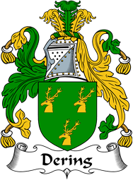 English Coat of Arms for the family Dering