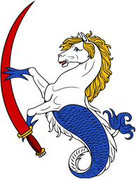 Sea-Horse Erect Holding Sabre