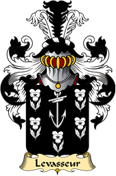 French Family Coat of Arms (v.23) for Levasseur (Vasseur le)