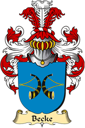 v.23 Coat of Family Arms from Germany for Becke