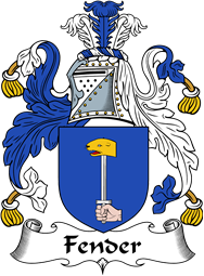 English Coat of Arms for the family Fender