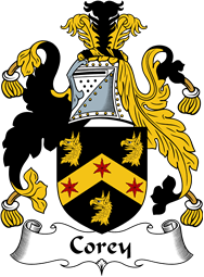 English Coat of Arms for the family Corey