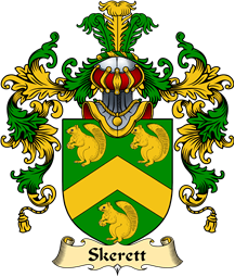 Irish Family Coat of Arms (v.25a) Skereth or Skerett
