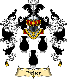 French Family Coat of Arms (v.25) Picher