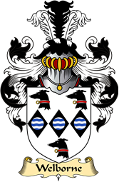 English Coat of Arms (v.23) for the family Welborne or Welburn