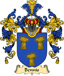Irish Family Coat of Arms (v.25a) Bennis