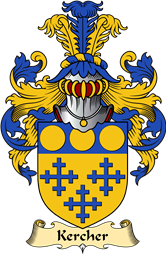 English Coat of Arms (v.23) for the family Kercher