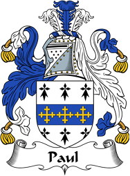 English Coat of Arms for the family Paul