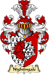 English Coat of Arms (v.23) for the family Nightingale