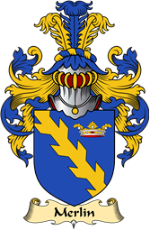 English Coat of Arms (v.23) for the family Merlin