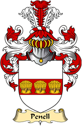 English Coat of Arms (v.23) for the family Penell