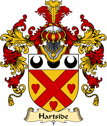 Scottish Family Coat of Arms (v.25) Hartsyde or Hartside