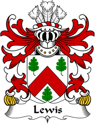 Welsh Coat of Arms for Lewis (of Abergavenny, Monmouthshire)