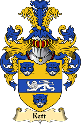 English Coat of Arms (v.23) for the family Kett