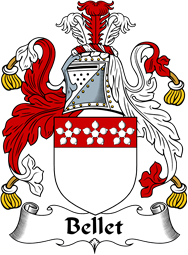 English Coat of Arms for the family Bellet