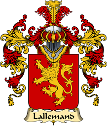 French Family Coat of Arms (v.25) Lallemand or Lallemant