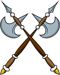 Axes (Battle) in Saltire