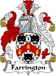 English Coat of Arms for the family Farrington