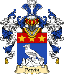 French Family Coat of Arms (v.25) Poitevin or Potvin