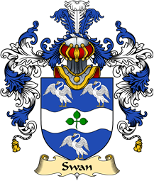 Irish Family Coat of Arms (v.25a) Swan