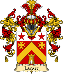 French Family Coat of Arms (v.25) Lacaze ( de la Caze)