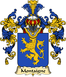 French Family Coat of Arms (v.25) Montagne or Montaigne
