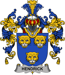 Irish Family Coat of Arms (v.25b) Hendrick or O
