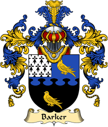 Irish Family Coat of Arms (v.25a) Barker (Tipperary)