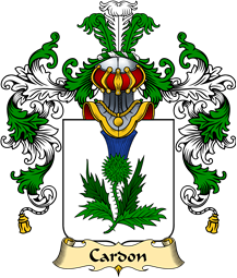 French Family Coat of Arms (v.25) Cardon