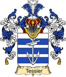 French Family Coat of Arms (v.25) Tessier