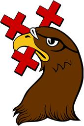 Falcon Head Erased Holding Cross Crosslet