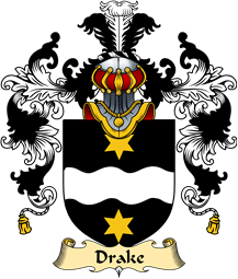 Irish Family Coat of Arms (v.25a) Drake